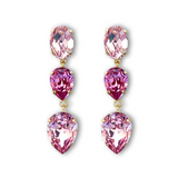 LOVE DROPS Rose and light Sapphire earrings